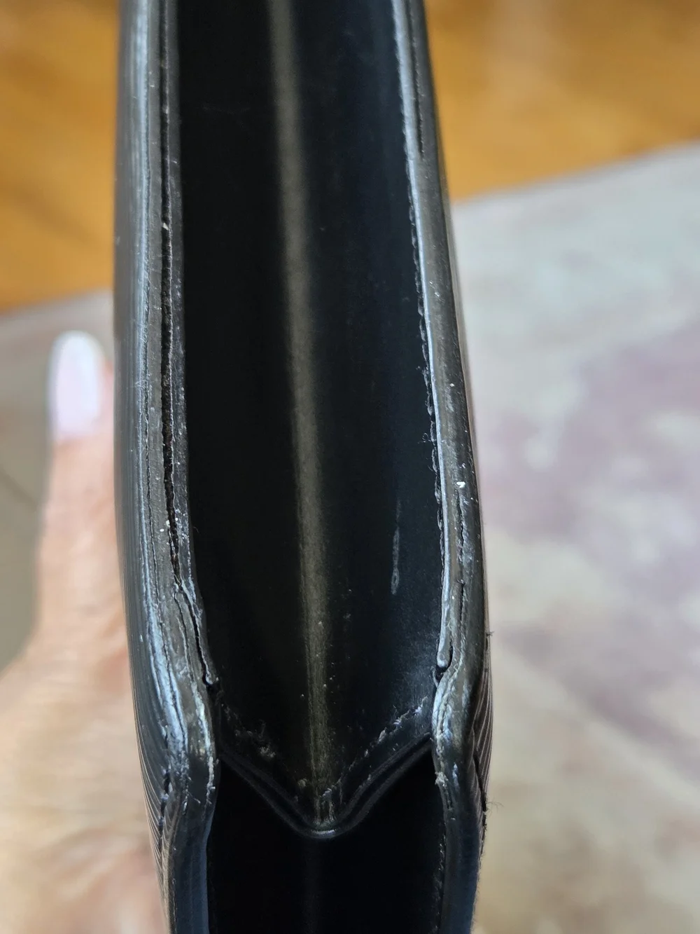 Louis Vuitton Black Epi Leather Clutch with Unbranded Gold-Tone With Black Chain